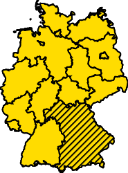 Bundesland Bayern Karte