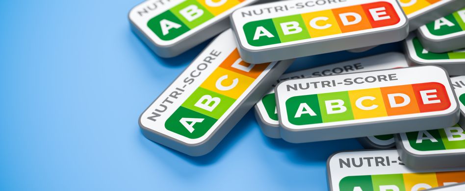 nutriscore plaketten aufeinanderliegend