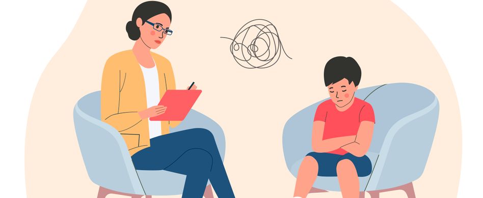 grafik von kind was bei kinderpsychologin sitzt