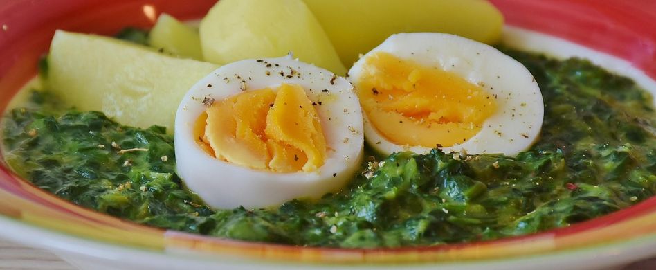 Spinat Ein Kartoffel Gesundes Essen