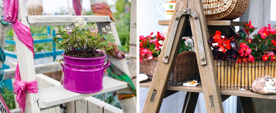 Blumentreppe selber bauen: Kreative Ideen