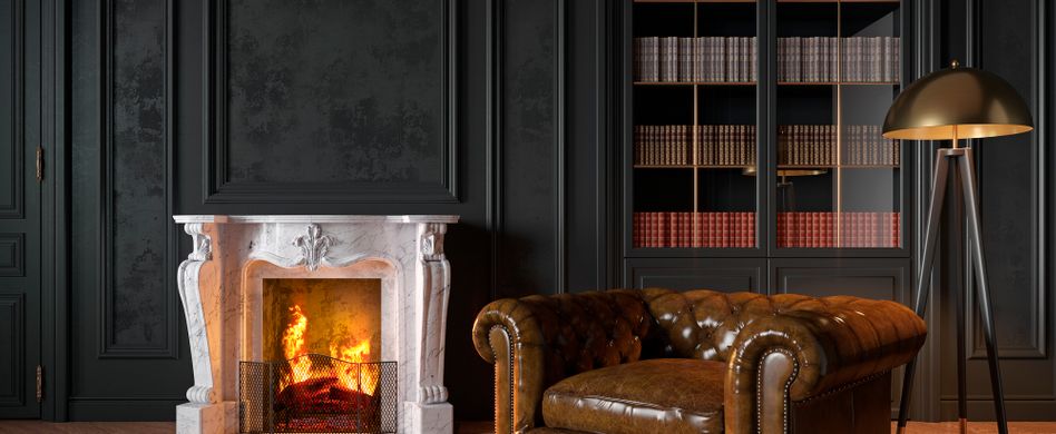 kaminofen in wohnzimmer