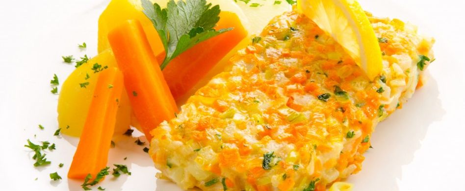 Kabeljau in bunter Panade